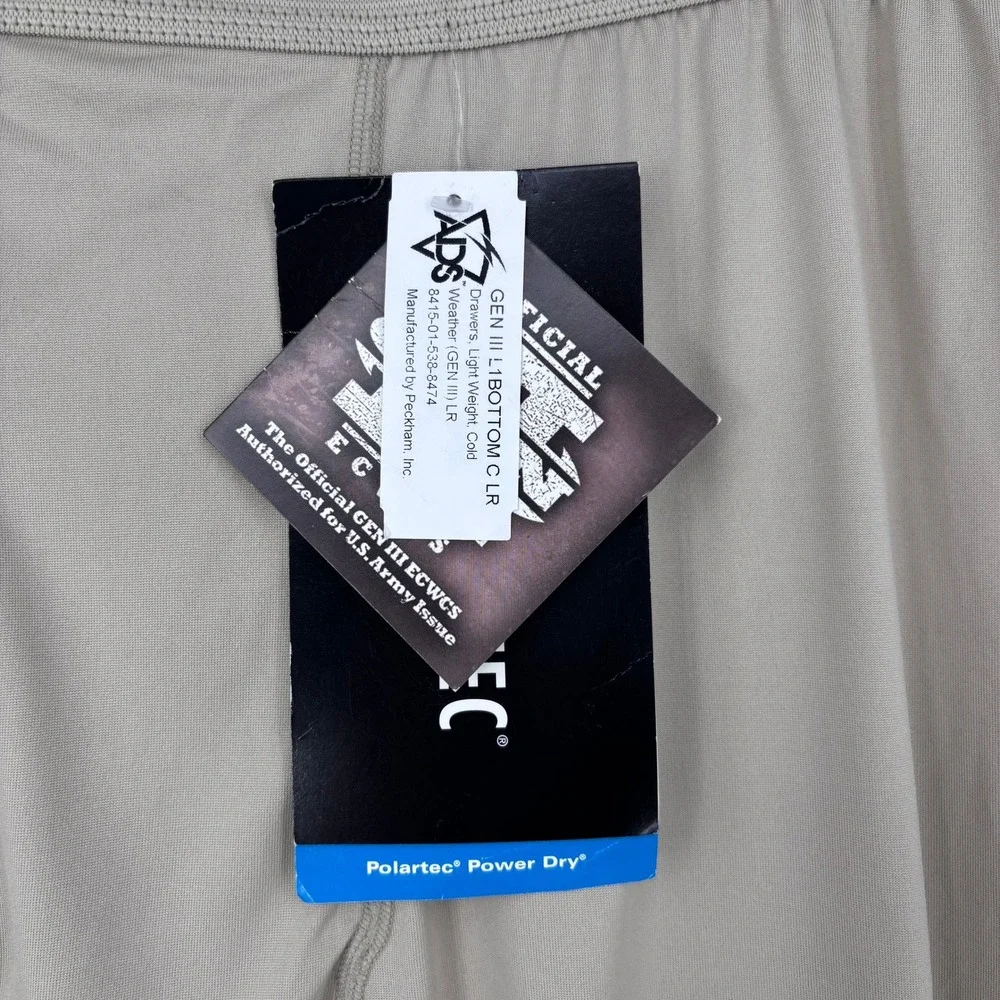 Peckham ECWCS Gen III Level 1 Drawers Mens Large Regular Tan Thermal Base Layer